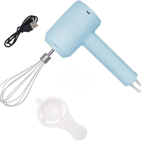 7AGAT wireless electric hand mixer with USB recharge, detachable mixing rods, lightweight design, ideal for baking and cooking tasks.