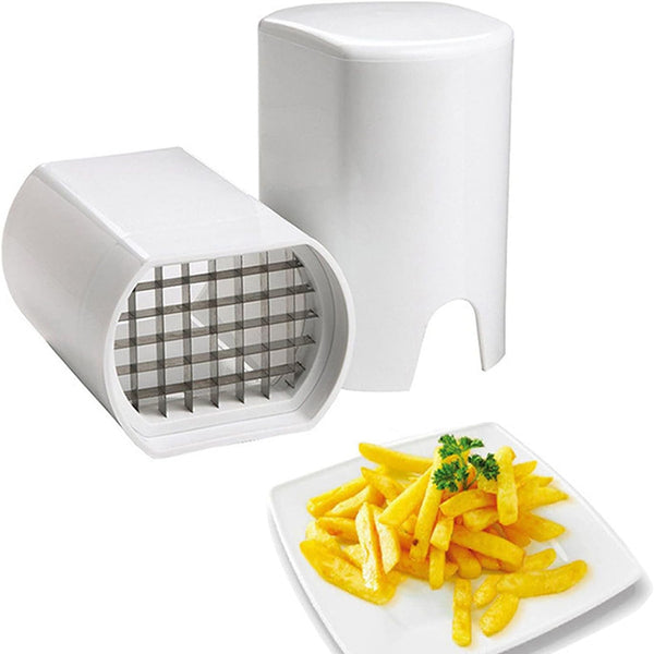 7AGAT manual French fry potato cutter with stainless steel blades for slicing potatoes into homemade fries and vegetable strips.