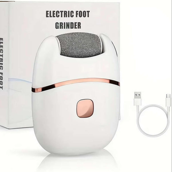 7AGAT USB rechargeable electric foot file with LED light and two speeds, callus remover for smooth feet skin care.
