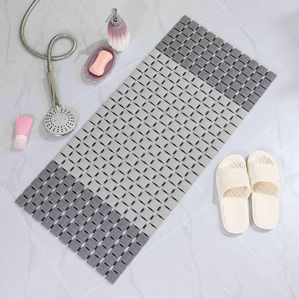 Premium PVC Plastic Anti-Slip Bath Mat, 70x38 cm, Non-Toxic, Quick-Drying, Suction Cups, Shower and Tub Safety