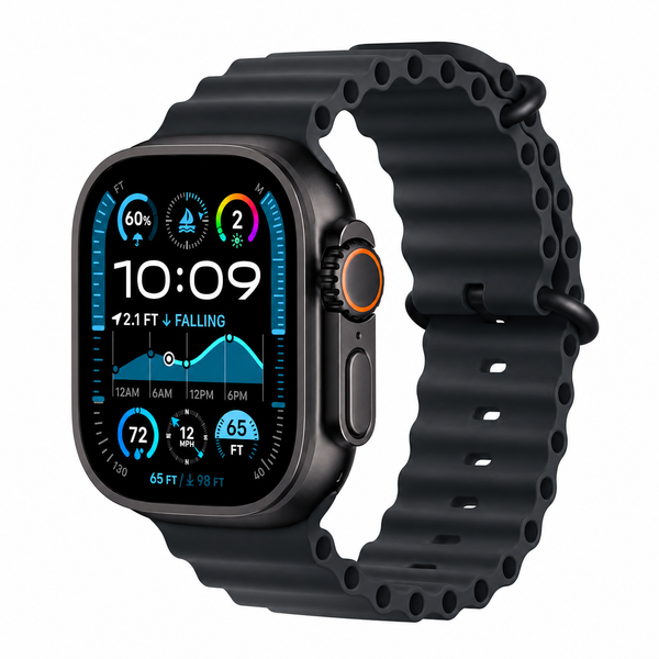 7AGAT W624 Ultra Smart Watch with 2.01-inch display, 7 interchangeable bands, waterproof IP68, and Bluetooth calling feature.