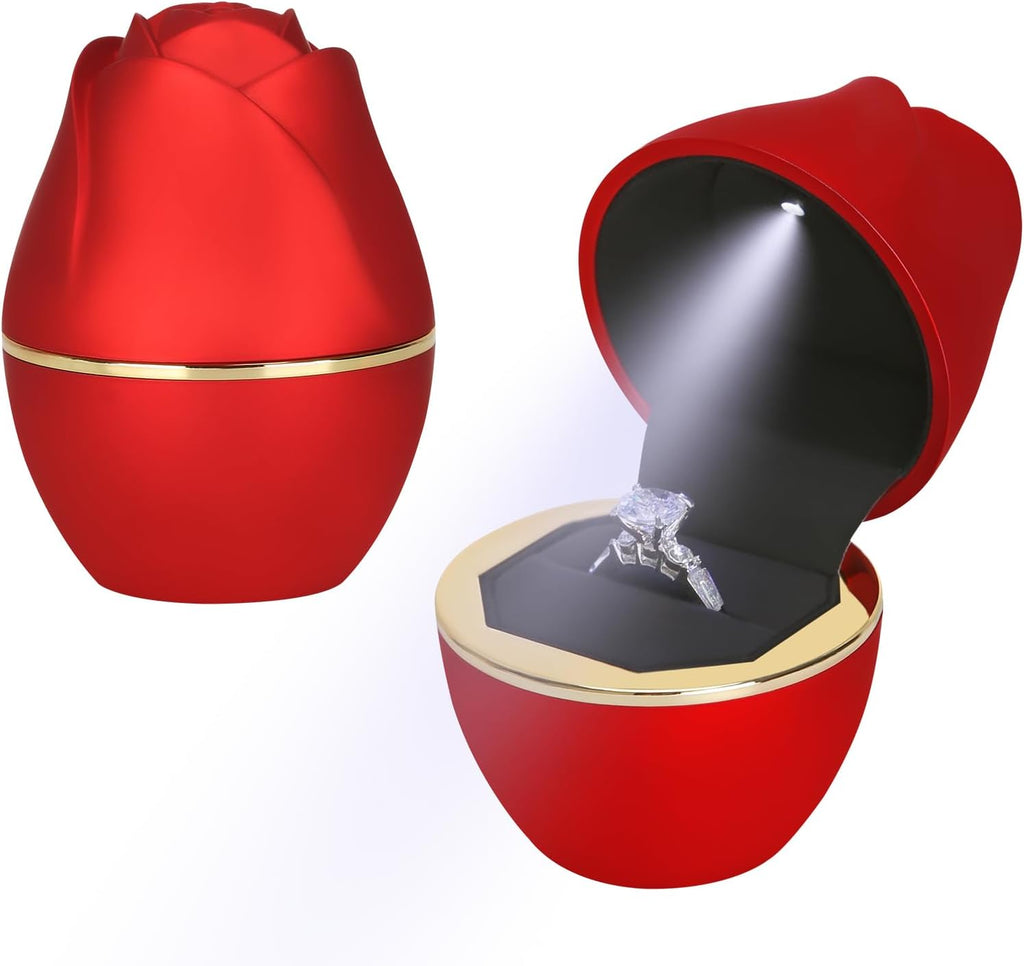 Royal Crown Velvet bracelet box by 7AGAT, flower-shaped jewelry case with gold-tone accents and elegant design for jewelry storage.