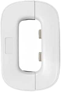 White child safety lock from 7AGAT Shopping, adhesive baby proof latch on cabinet and drawer, no drill required, strong hold.