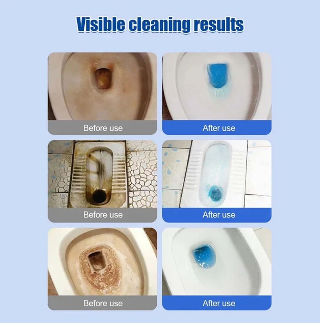 Set of 16 7AGAT toilet cleaning effervescent tablets for descaling, deodorizing, and stain removal in bathroom toilets.