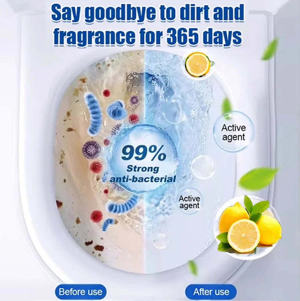 7AGAT 16PCS toilet cleaning effervescent tablets for descaling, deodorizing, and stain removal in bathroom cleaning tools.