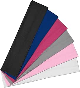 Two 7AGAT cotton sport headbands made from 95% Egyptian cotton, ideal for running, workouts, and daily wear.