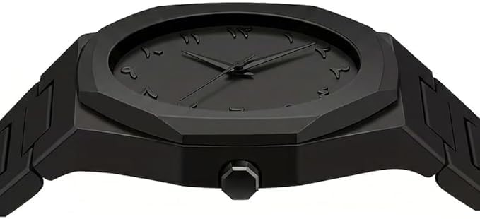 Men's carbon matte wrist watch by 7AGAT with minimalist design, analog display, durable strap, and comfortable fit for daily or formal wear.