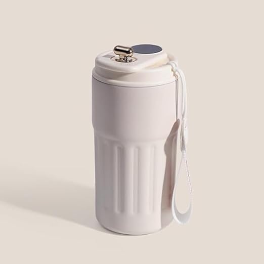 7AGAT insulated coffee tumbler with leak-proof lid, double-wall design, reusable travel mug for hot and cold drinks.