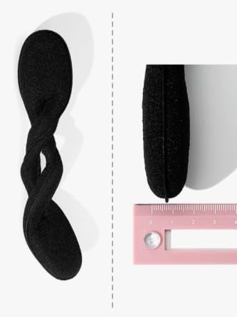 Black 7AGAT hair styling tool set with bun maker, hair ties, and accessories for DIY hairstyling on all hair types.