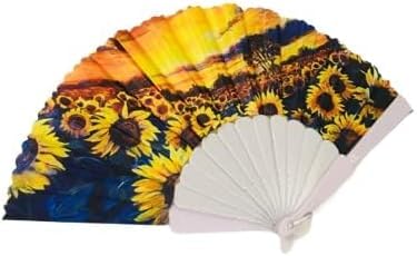 Elegant 7AGAT classic silk handheld folding fan with intricate Chinese and Spanish style design, ideal for weddings and celebrations.