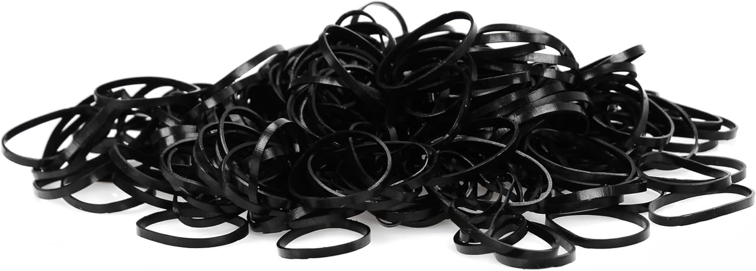 Set of 7AGAT elastic hair ties and ponytail holders for women and kids, rubber hair bands for secure styling.