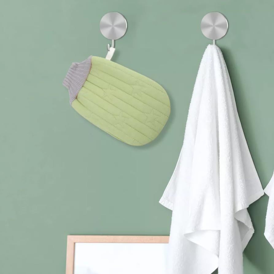 Double-sided exfoliating shower mitt by 7AGAT, multi-color body scrubber for deep cleansing and smooth skin.