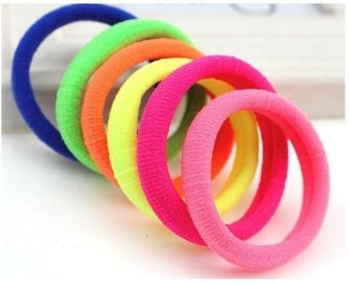 Seamless thick cotton elastic hair ties for women, no damage ponytail holders by 7AGAT, shown in a close-up image.
