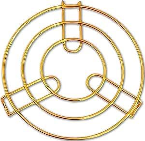 Round stainless steel hot pot mat from 7AGAT, heat-resistant and slip-proof, designed to protect tables during hot pot meals.