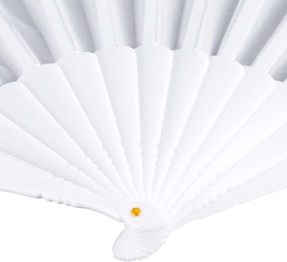 Elegant hand fan with classic silk fabric, featuring Chinese and Spanish style design by 7AGAT, ideal for weddings and performances.