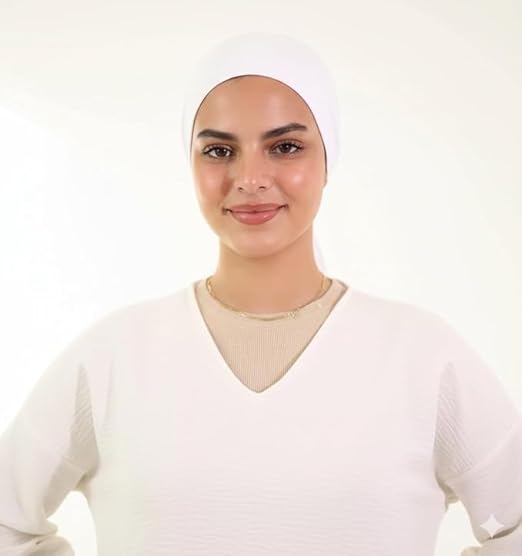 Soft lightweight women’s bandana head scarf by 7AGAT, stretchy head wrap for hair covering, sports, casual, and daily wear.