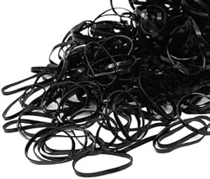 Set of 7AGAT elastic hair bands and ponytail holders for women and kids, featuring various rubber hair ties for secure styling.