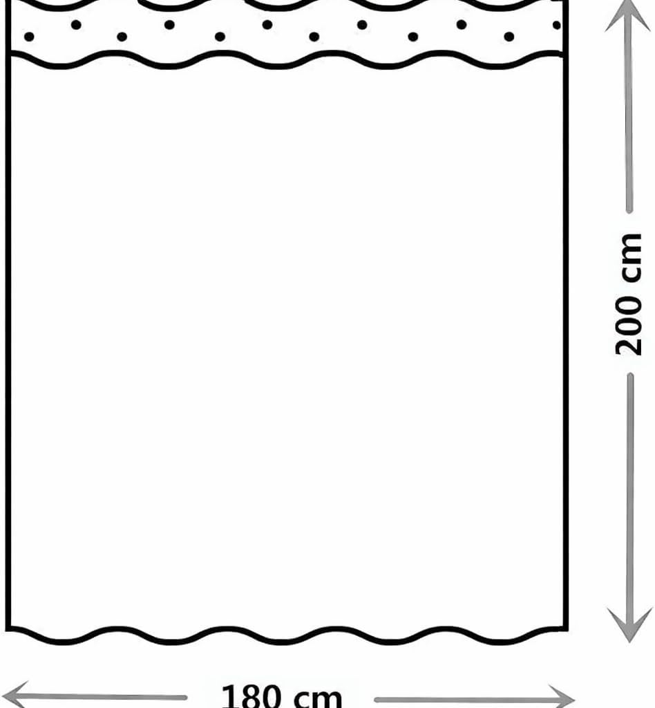 7AGAT waterproof shower curtain with modern design, 180x200 cm size, includes 12 hooks for bathroom or hotel use.
