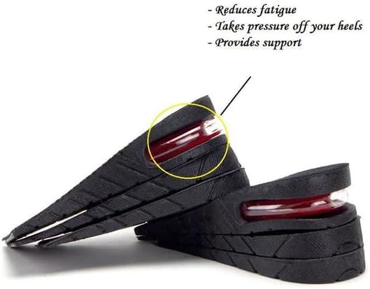 Adjustable layered height increase insoles from 7AGAT with air cushion shock absorption, suitable for men and women, 3cm to 6cm.