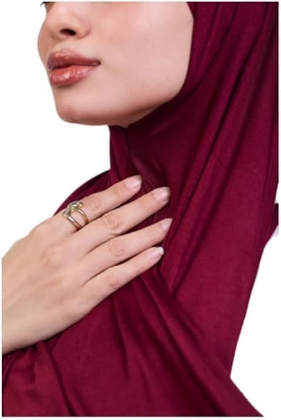 Soft 7AGAT cotton gel scarf for women, seamless, adjustable head wrap in solid colors, made of 100% pure cotton.