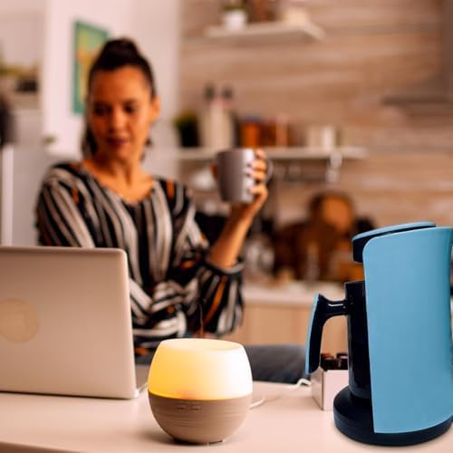 7AGAT Shopping electric Turkish coffee maker with stainless steel heating, 600W, anti-spill sensor, 280ml capacity, sky blue color