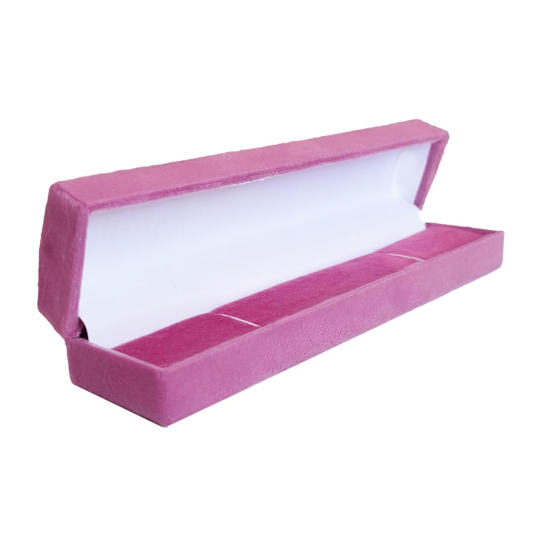 7AGAT velvet jewelry box for long chain gifts, bracelets, and accessories, featuring a soft interior for elegant jewelry storage.