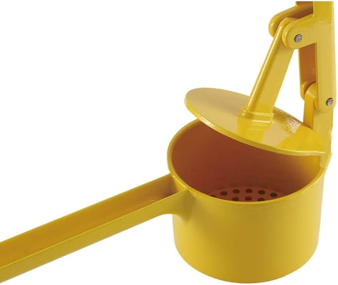 7AGAT manual citrus juicer in stainless steel with seed and pulp separation, lightweight and portable for oranges, lemons, and limes.