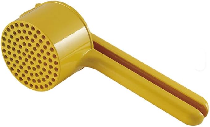 7AGAT manual citrus juicer in stainless steel with seed and pulp separation, lightweight, portable tool for oranges, lemons, and limes.
