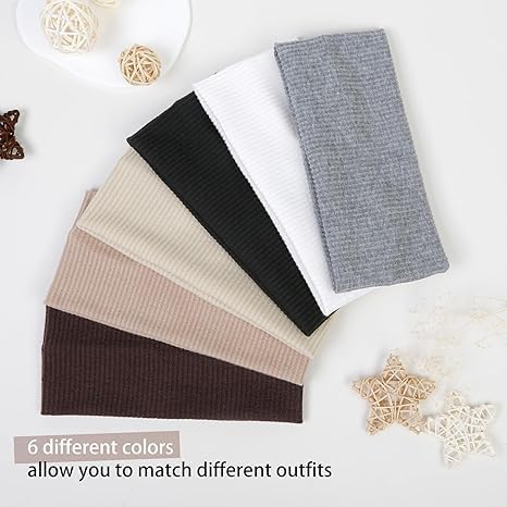 Soft ribbed elastic women's headband by 7AGAT, stretchy hair wrap for sports, yoga, makeup, and daily wear.