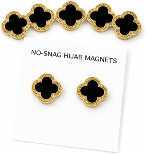 Set of two 7AGAT magnetic hijab pins with strong hold metal scarf magnets for secure, no-damage hijab styling.