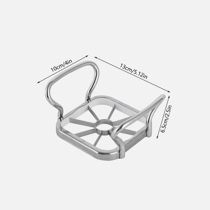 7AGAT Apple Cutter and Slicer with stainless steel blades, ergonomic handles, built-in corer for fruits and vegetables.
