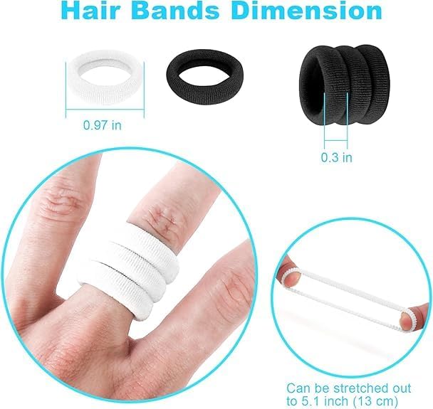Set of 100 baby hair ties by 7AGAT, small elastic ponytail holders for girls, rubber hair bands for gentle, secure hairstyles.