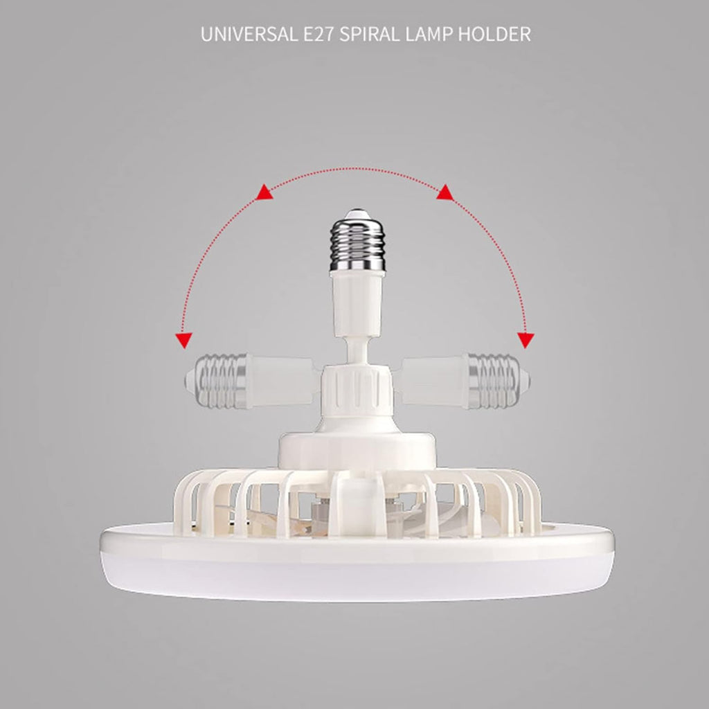Enclosed Ceiling Fan with LED Light, E26 Base, Remote Control, 25 cm