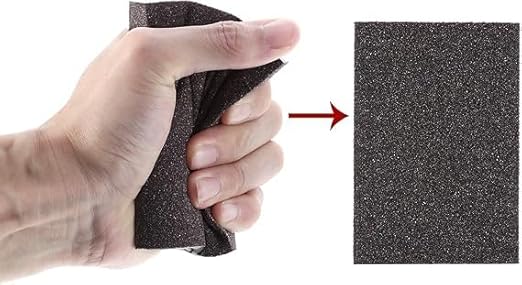 Two washable 7AGAT medium grade sanding sponge blocks for wood, metal, and walls, ideal for DIY projects.
