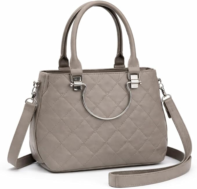 Stylish women’s 7AGAT handbag with shoulder and crossbody straps, casual and evening purse, black leather design.