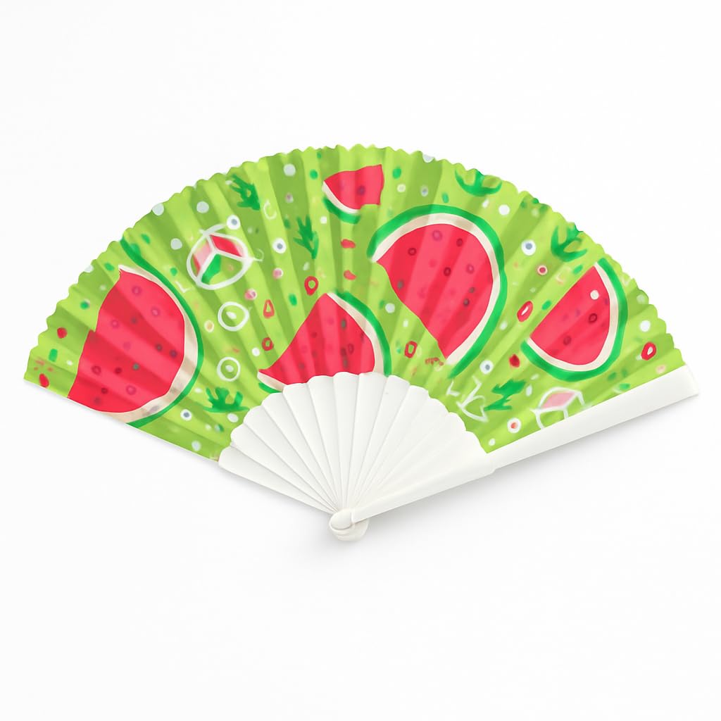 Elegant 7AGAT classic silk handheld folding fan with Chinese and Spanish design, ideal for weddings, parties, and home decor.