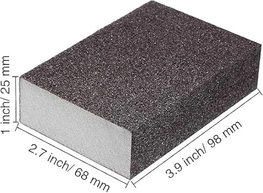 Two 7AGAT medium grade sanding sponge blocks for wood, metal, and walls, washable and reusable DIY sanding tools.
