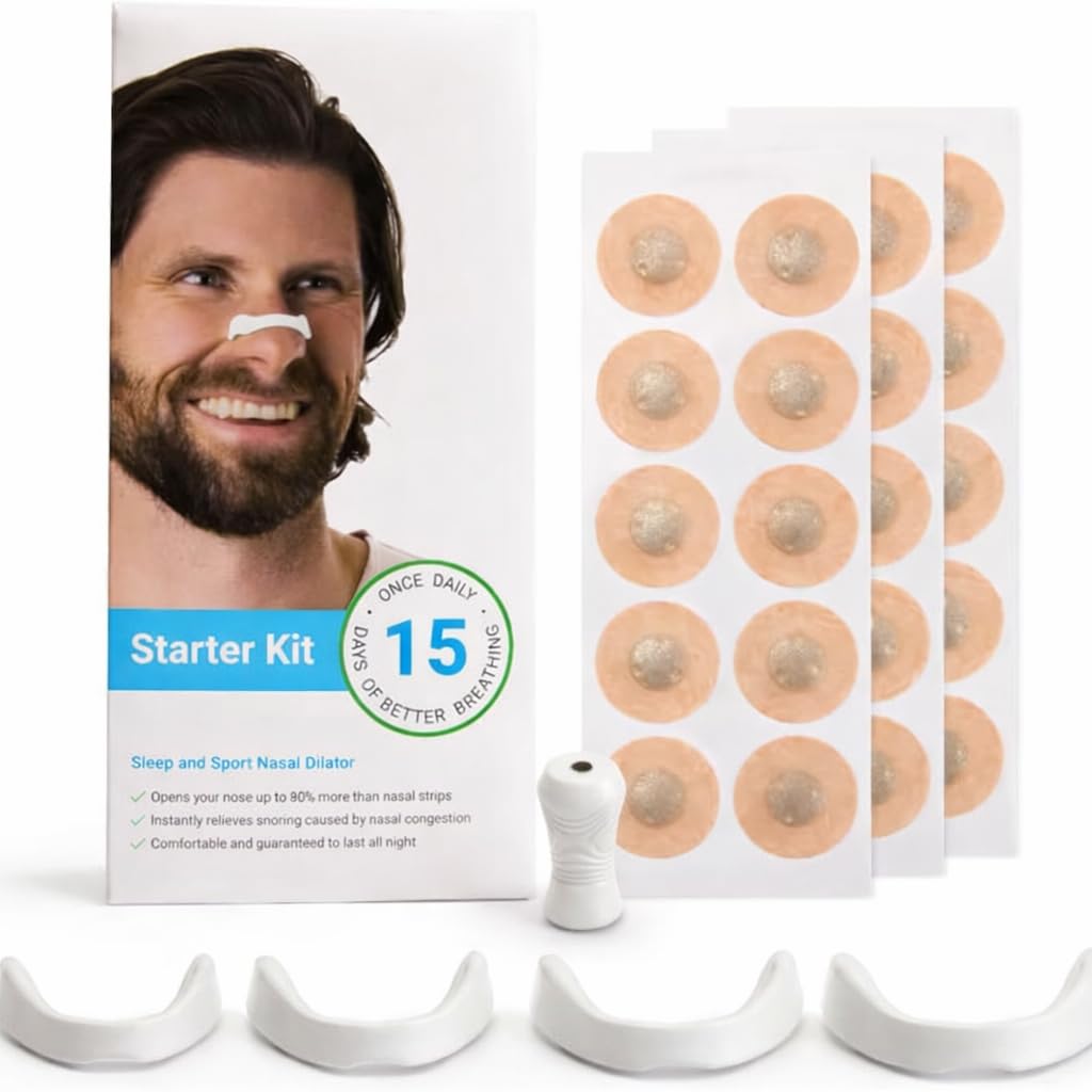 7AGAT premium nasal dilator strips for snoring and congestion relief, 30 count support and braces sleep aid product.