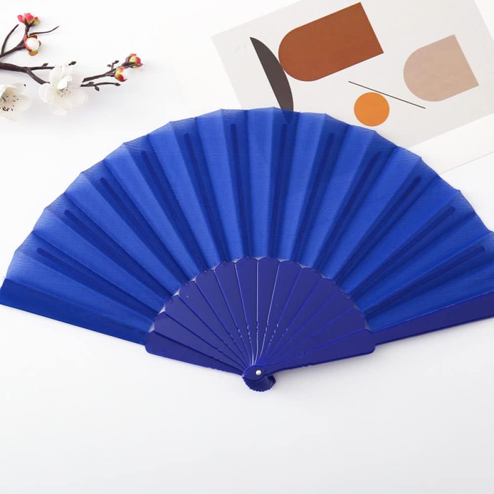 Classic Silk Fabric Handheld Folding Fan – Chinese/Spanish Style for Weddings, Party Favors, Performances, Dance, & Home Decor, Perfect Festival Gift.
