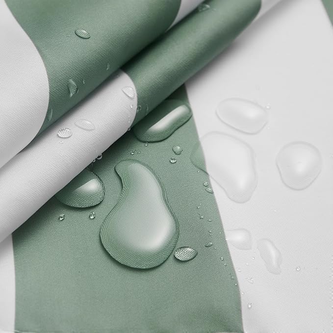 Waterproof 180x200 cm shower curtain with 12 hooks, modern design by 7AGAT for bathroom or hotel use
