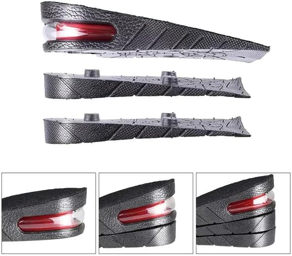 Adjustable layered heel lift insoles by 7AGAT with air cushion shock absorption, suitable for men and women, 3cm to 6cm height increase