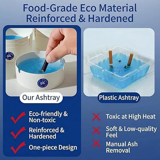 Pack of 25 7AGAT disposable paper ashtrays, smokeless and odour-reducing, portable for indoor and outdoor use