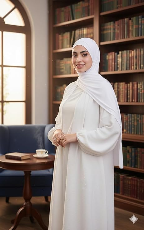 Soft cotton gel scarf for women by 7AGAT, seamless head cover with adjustable drawstring in solid colors