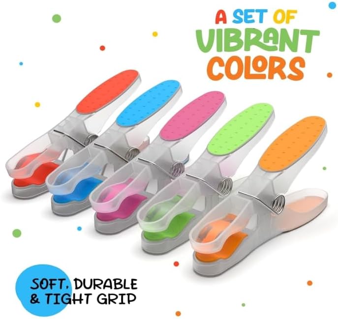 Colorful 7AGAT clothespins with non-slip silicone grips, weather-resistant, eco-friendly, for delicate garments and versatile laundry use.