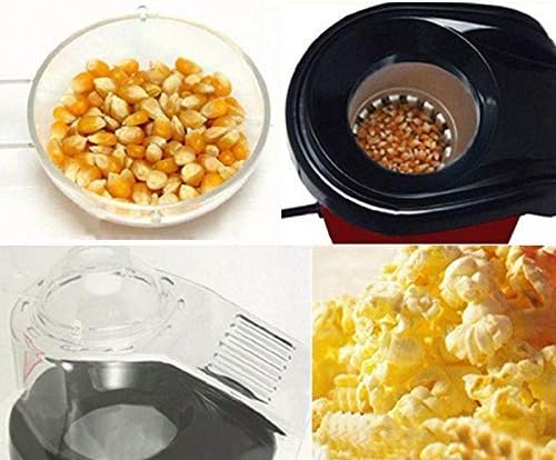7AGAT hot air popcorn popper machine for healthy, oil-free popcorn, ideal for movie nights and home parties
