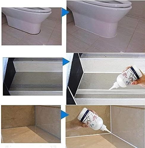 7AGAT waterproof crack gap filler tube with adhesive sealant for kitchen and bathroom sink gaps and grout repair.