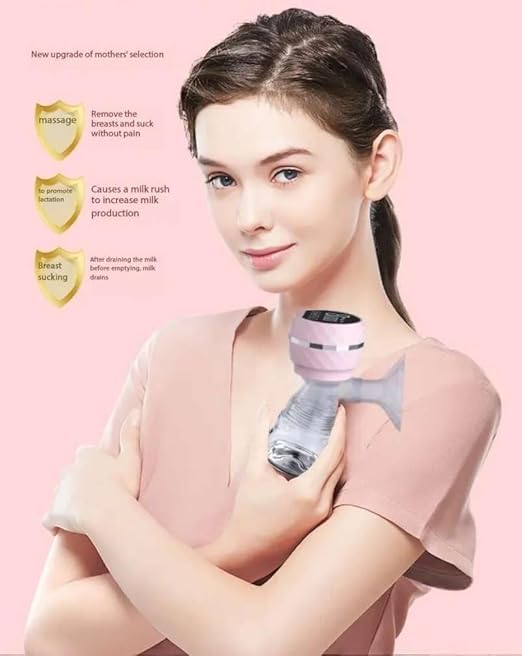 7AGAT electric breast pump with touch buttons, USB port, BPA-free design, quiet operation, and noise reduction for private, comfortable breastfeeding.