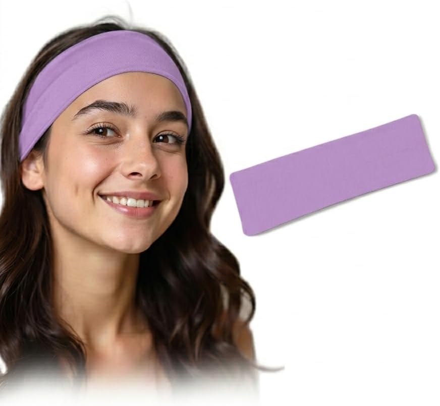 Black 7AGAT stretchy cotton headband with non-slip design, ideal for women's daily wear and comfortable hair styling.