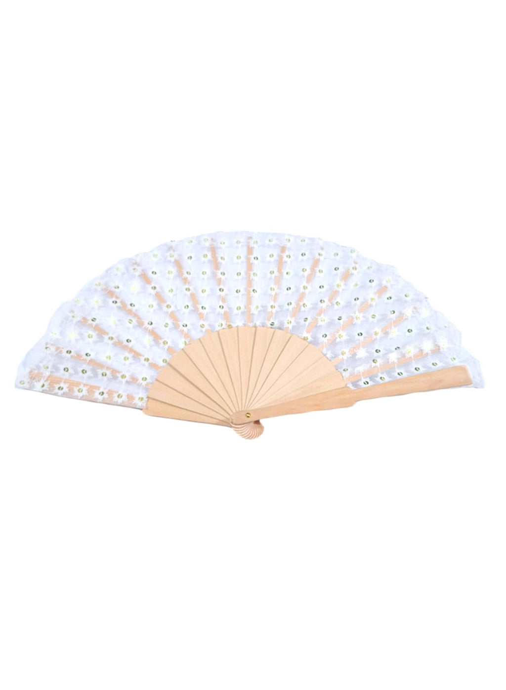7AGAT bamboo silk handheld fan for women, folding design, perfect for wedding decoration, dancing, and parties.