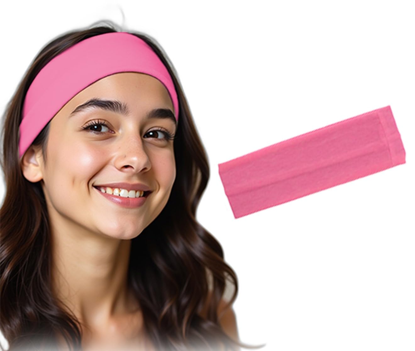 Black 7AGAT stretchy elastic headbands made of soft cotton fabric, non-slip hair accessories for women's daily use.